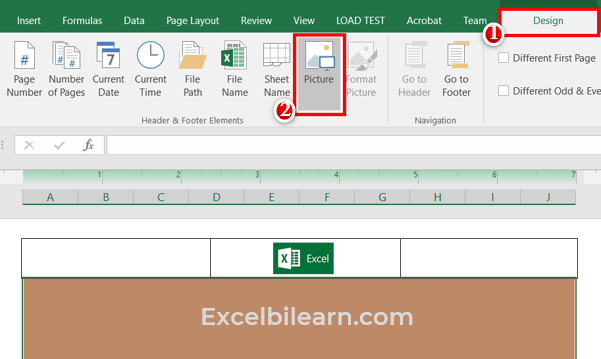 قراردادن لوگو بالای صفحات / تنظیمات پرینت در اکسل