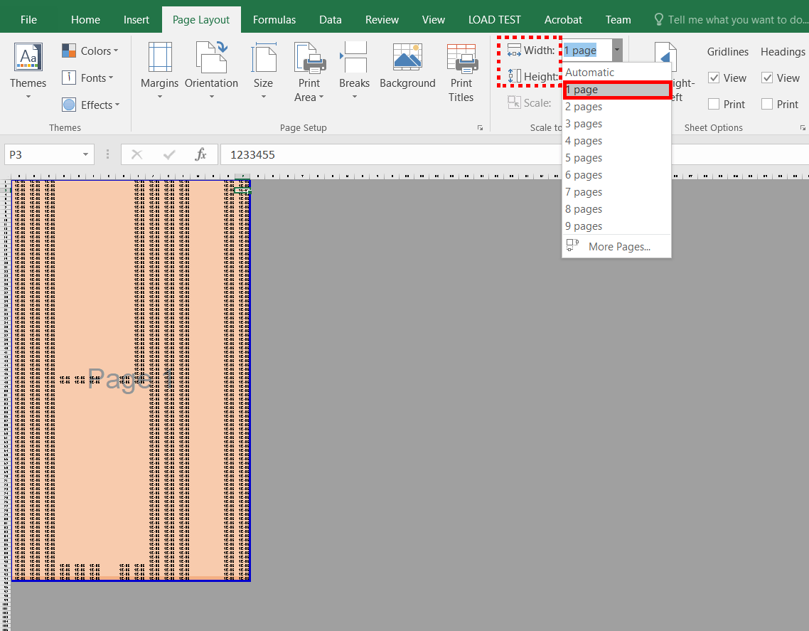 پرینت چند صفحه در یک صفحه/تنظیمات پرینت (چاپ) در اکسل